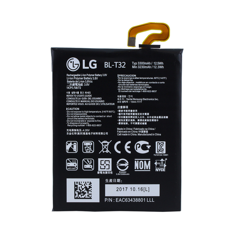 lg electronics bl-t32 литиево-йонна батерия lg g6/g6+/h870/h871/h872 3300mah