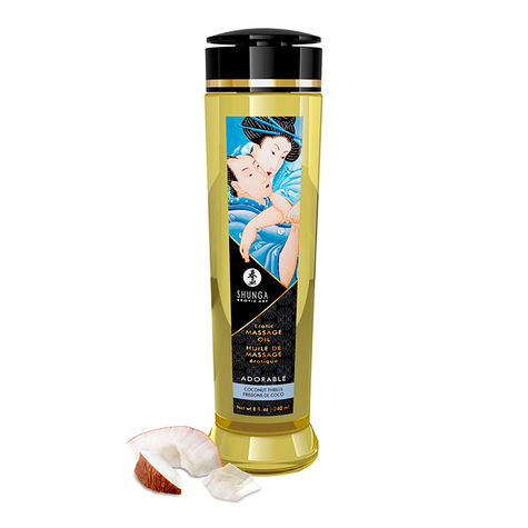 shunga масажно масло adorable (кокосови тръпки) 240ml