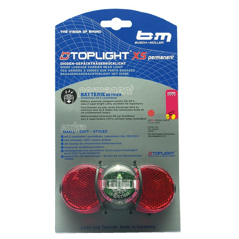 светлина на батерията b&m d-toplight xs