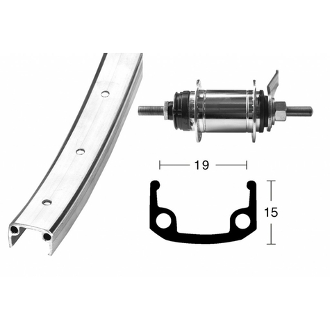 колело 28x1 3/8rb-hub shim.1-speed 36l