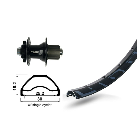 H-Wheel 27.5 Xlc 6-Hole..Szta 12 32l