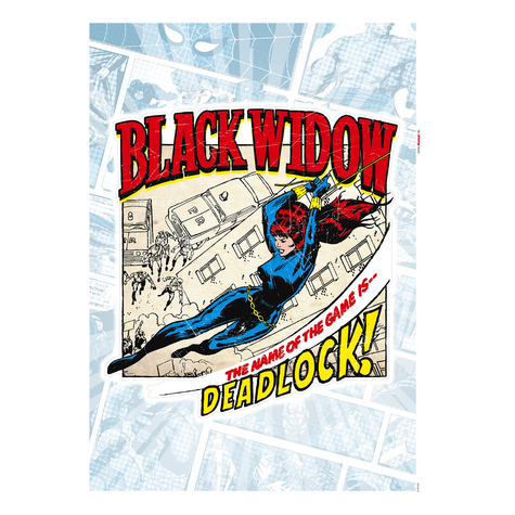 Татуировка на стената - Black Widow Comic Classic - Размер 50 x 70 cm
