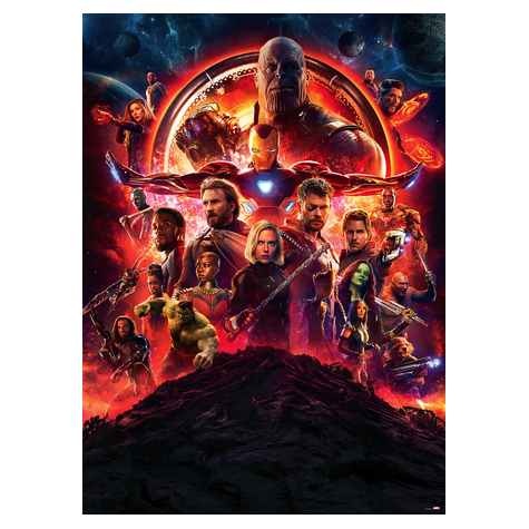 Paper Wallpaper - Avengers Infinity War Movie Poster - Размер 184 x 254 cm