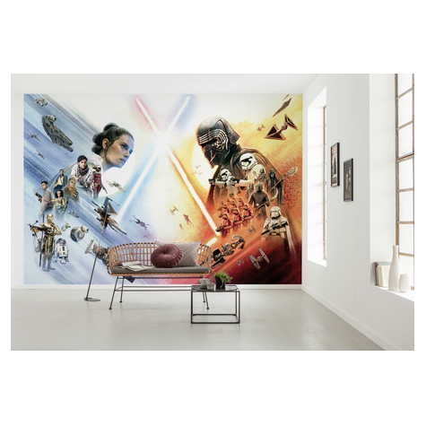 Paper Wallpaper - STAR WARS EP9 Movie Poster Wide - Размер 368 x 254 cm
