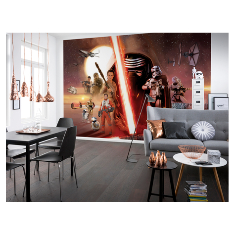 Paper Wallpaper - STAR WARS EP7 Collage - Размер 368 x 254 cm