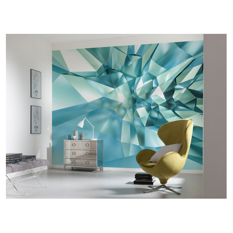 Paper Wallpaper - 3D Crystal Cave - Размер 368 x 254 cm