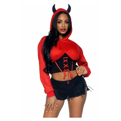 Devil Cropped Hoodie