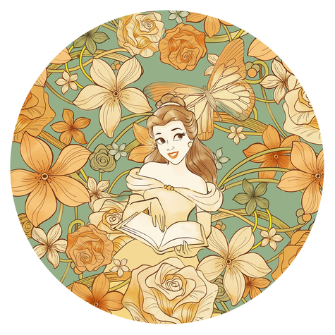 Самозалепващ се нетъкан тапет/татуировка за стена - Belle Spirit of Autumn - размер 125 x 125 cm